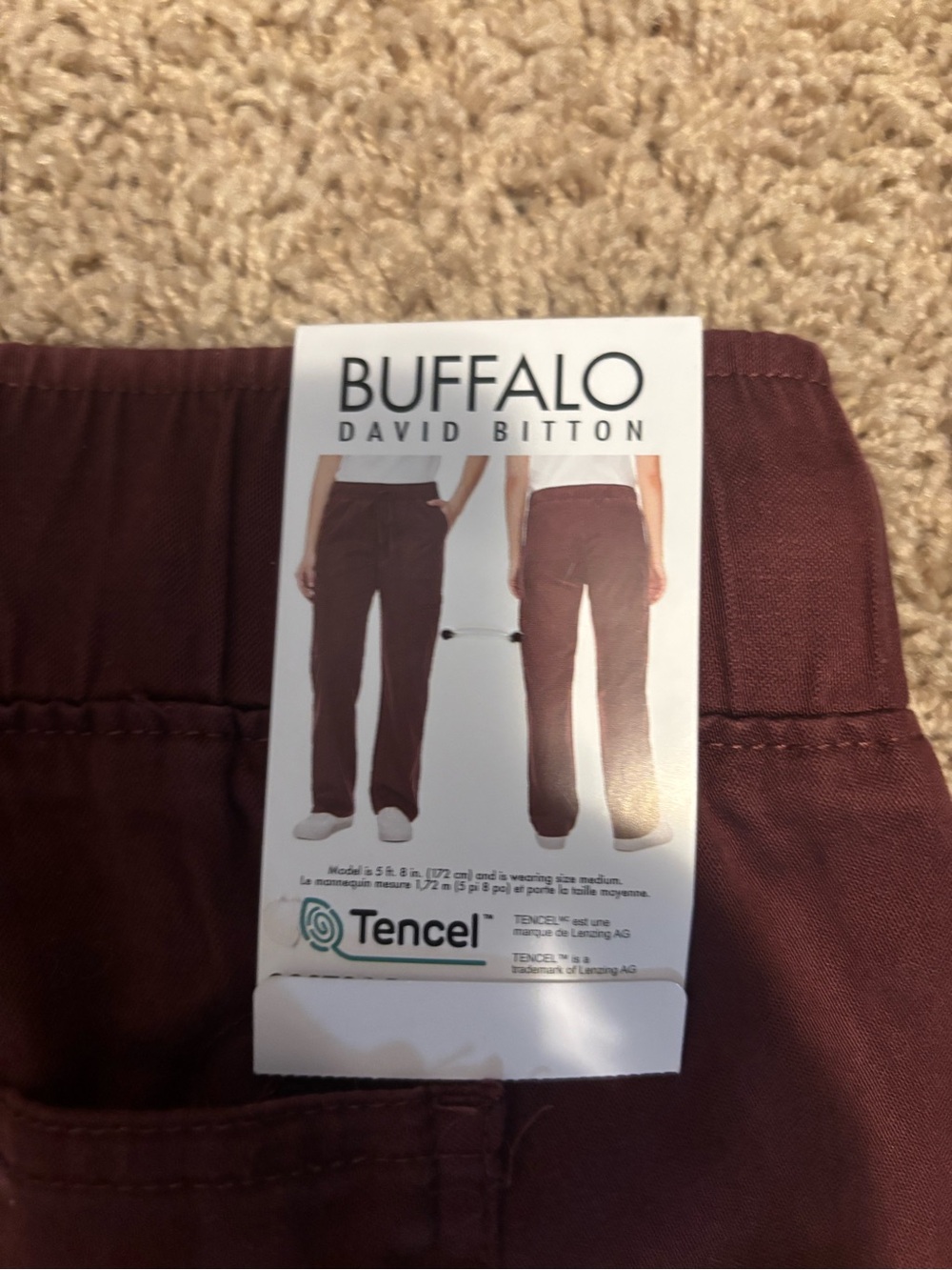 Buffalo David Bitton women’s ' Burgundy Pull-On Tencel Pants